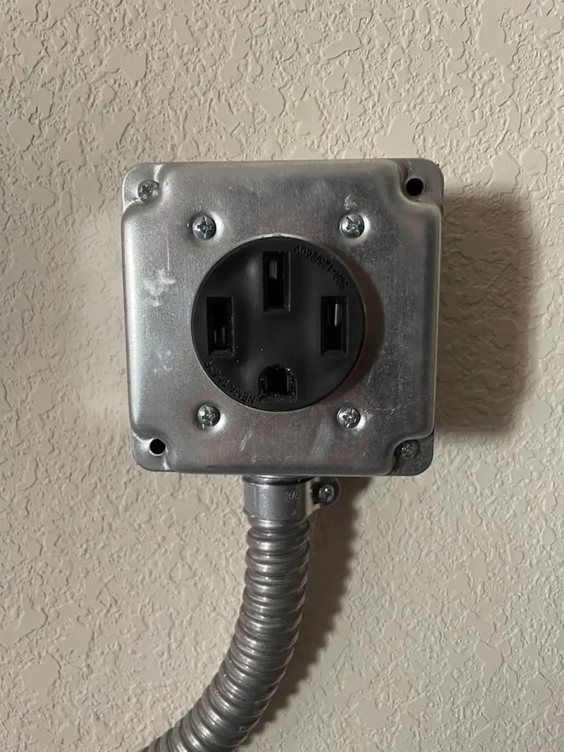 NEMA 14-50 outlet installed for Electrical Panel Upgrade in Irvine